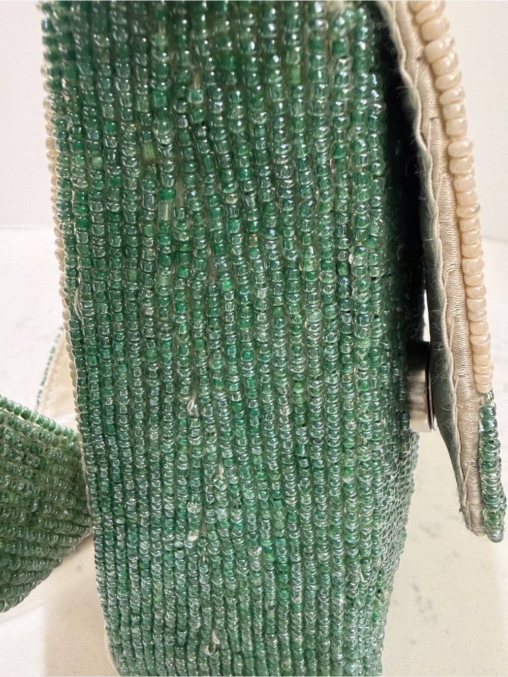 Green & Cream Embroidered Seaside Shoulder Bag - Picture 10 of 13